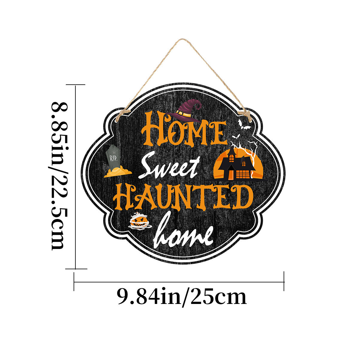 Wooden Doorplate Ghost Festival- Haunted House Horror Atmosphere Decoration