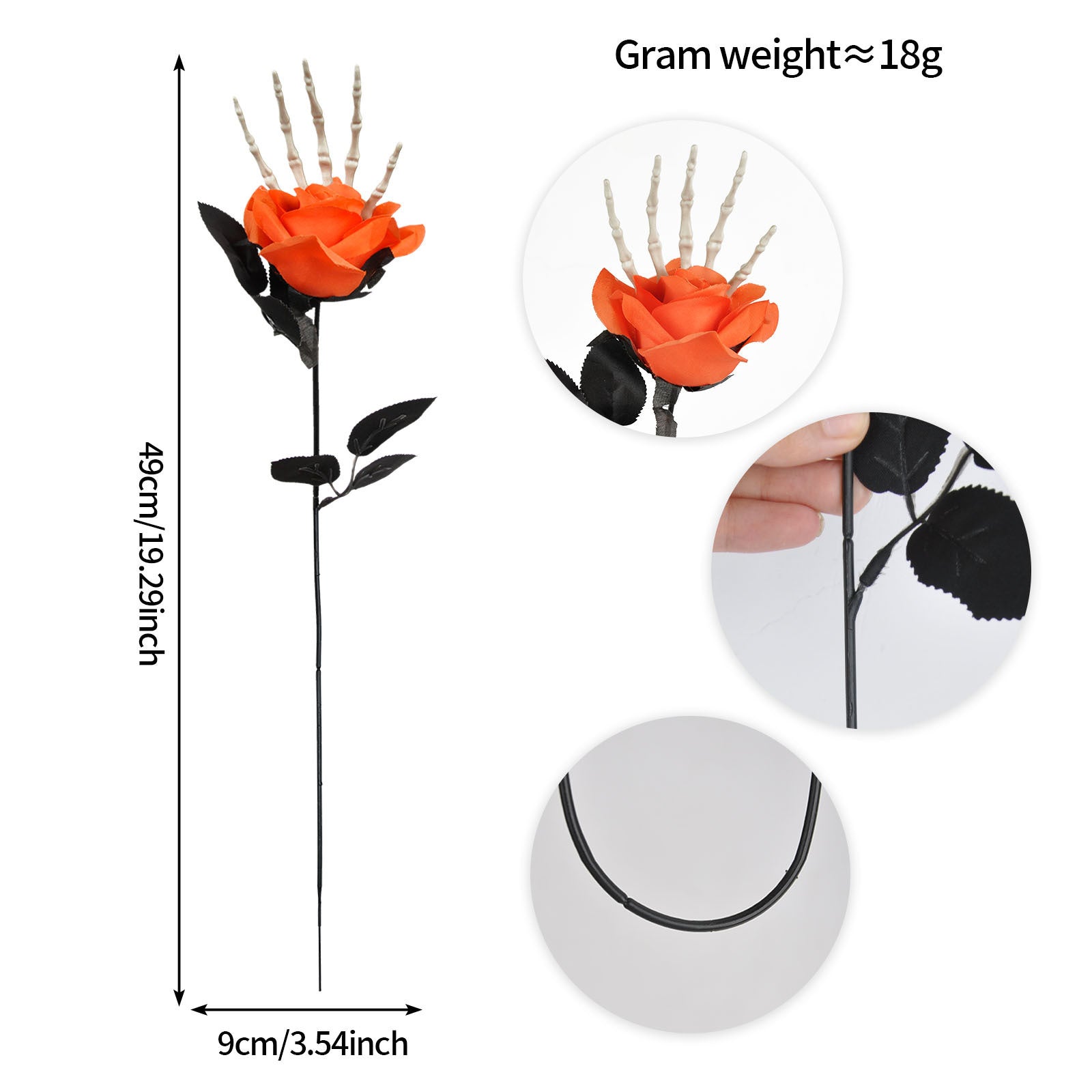 Halloween Skull Hand /Rose- Horror Decoration Ornaments