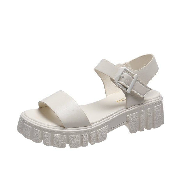 Women's Toe Ankle-strap ,Buckle Platform Sandals