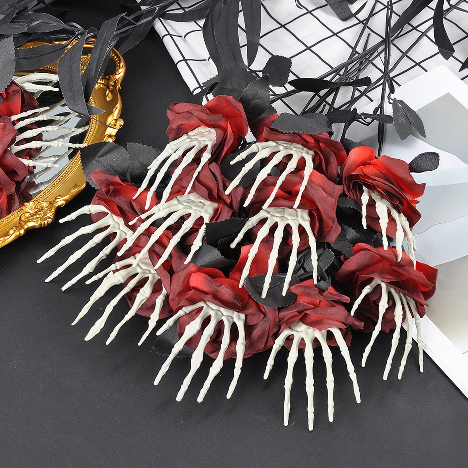 Halloween Skull Hand /Rose- Horror Decoration Ornaments