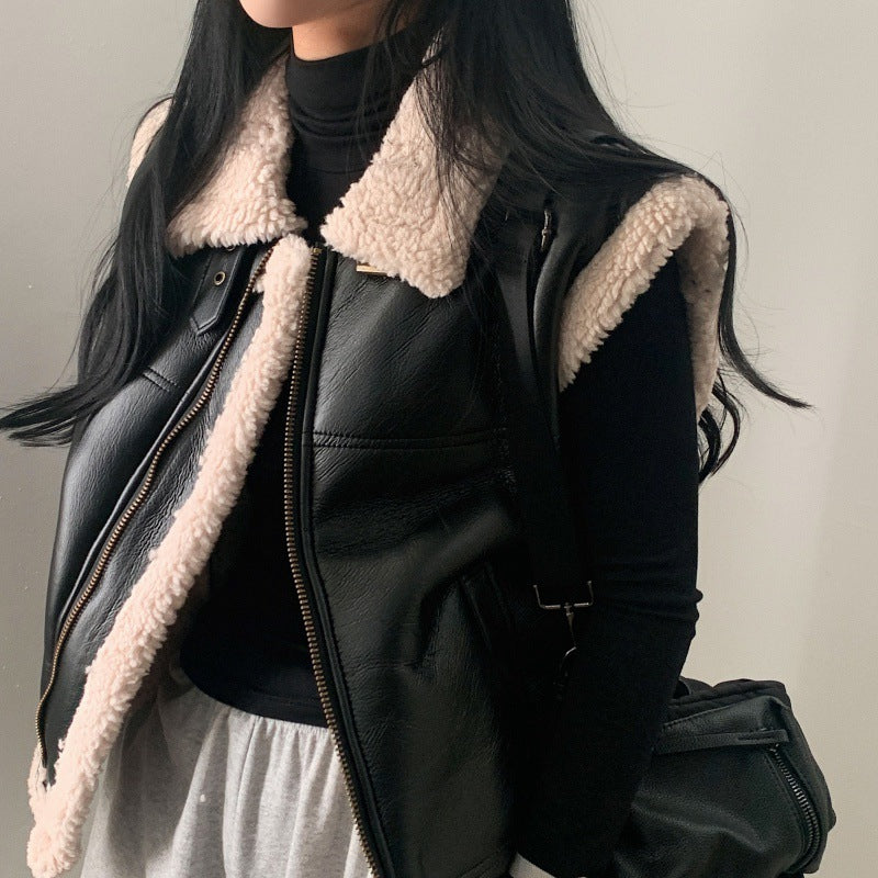 All-match Zipper Vest Jacket Coat