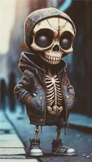 Halloween Cool Skeleton Figurines -Halloween Skeleton Doll -Resin Ornament Home Decor