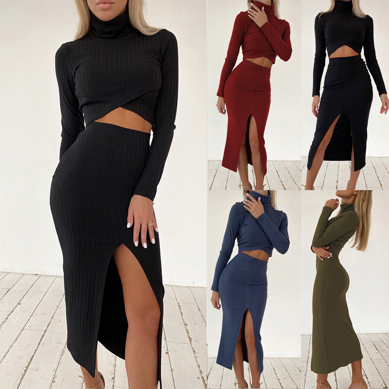 Split Skirt /Casual Set