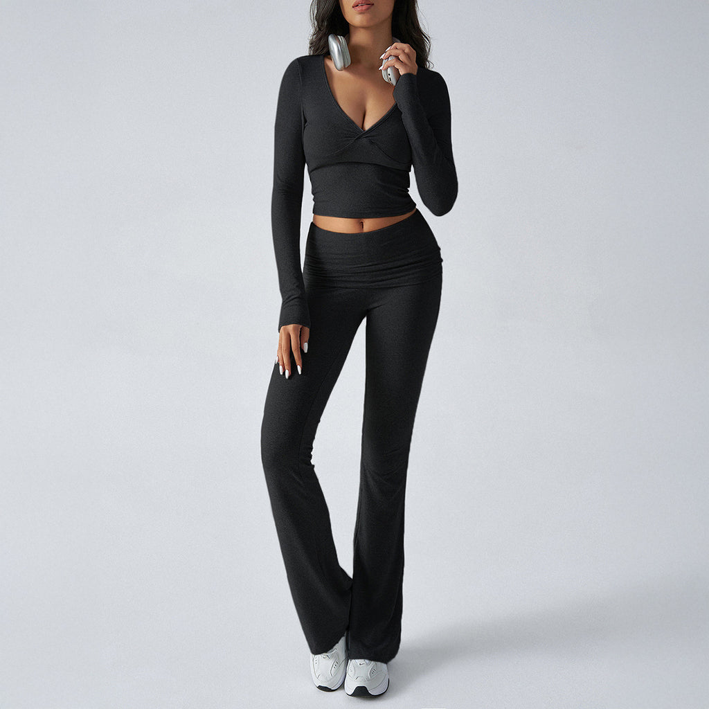Women's Casual Sports Slim-fitting / Long-sleeved Trousers /Two-piece Suit