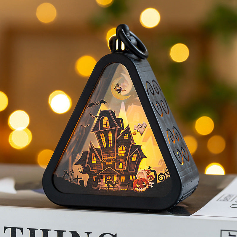 Halloween Decorations -Portable Pumpkin Lamp Layout Props