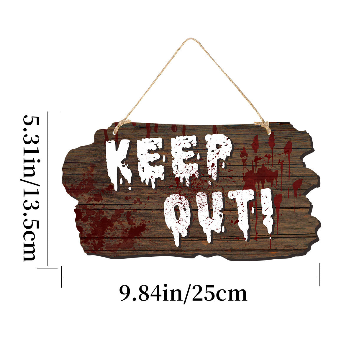 Wooden Doorplate Ghost Festival- Haunted House Horror Atmosphere Decoration