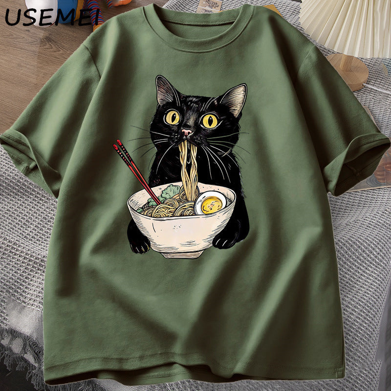 Noodle Ramen Cat T-Shirt