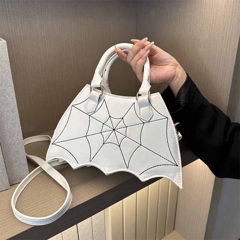 Halloween Spider Web Saddle Bags --Fashion Personality Crossbody Shoulder Bag With Handle- Women's Handbags