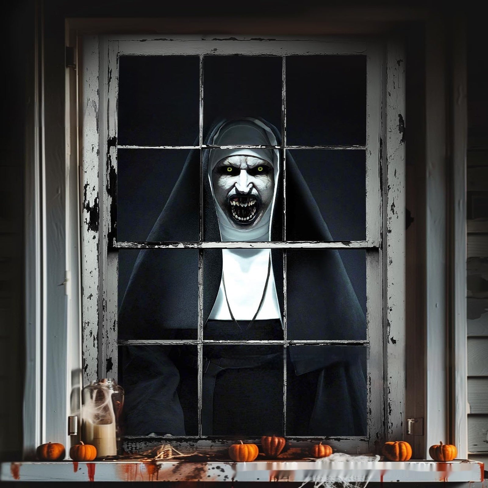 3D Holiday Window Cover Witch- Halloween Window Cover