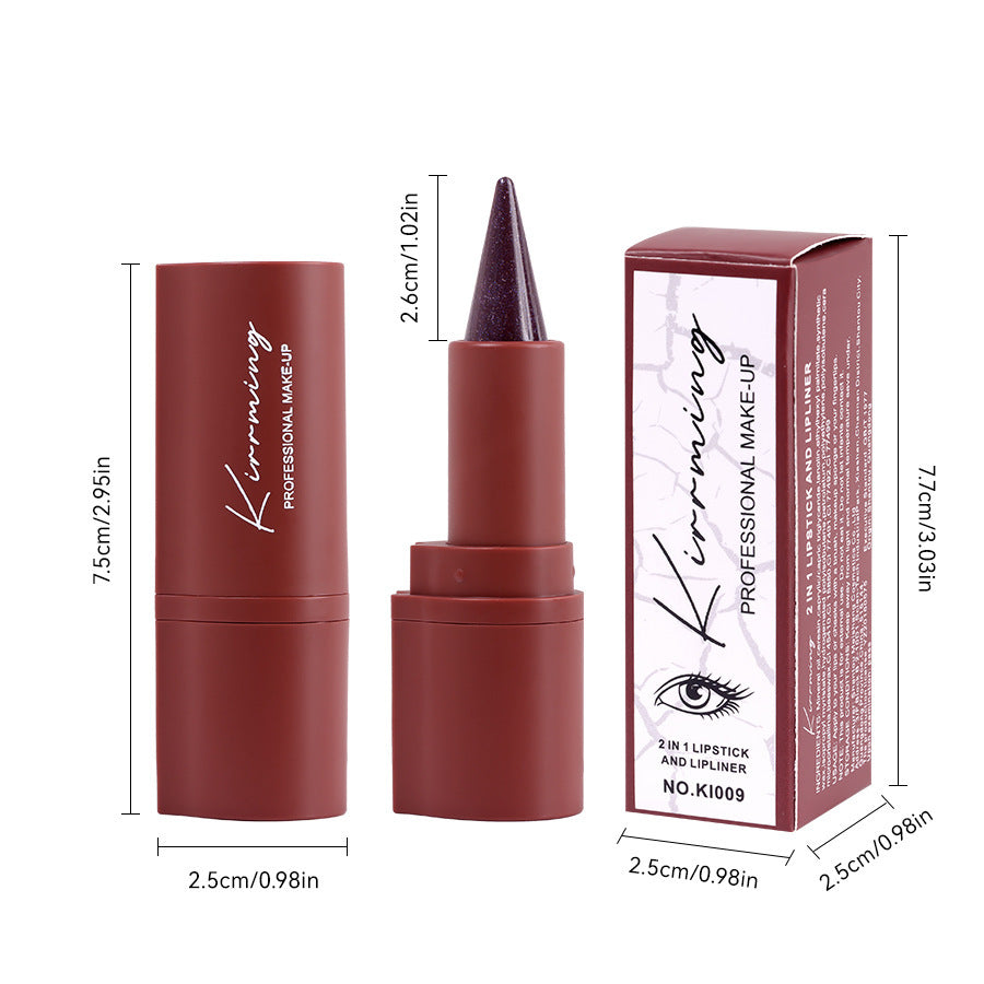2-in-1 Eyeliner -Lipstick /4 Colors Waterproof And Durable
