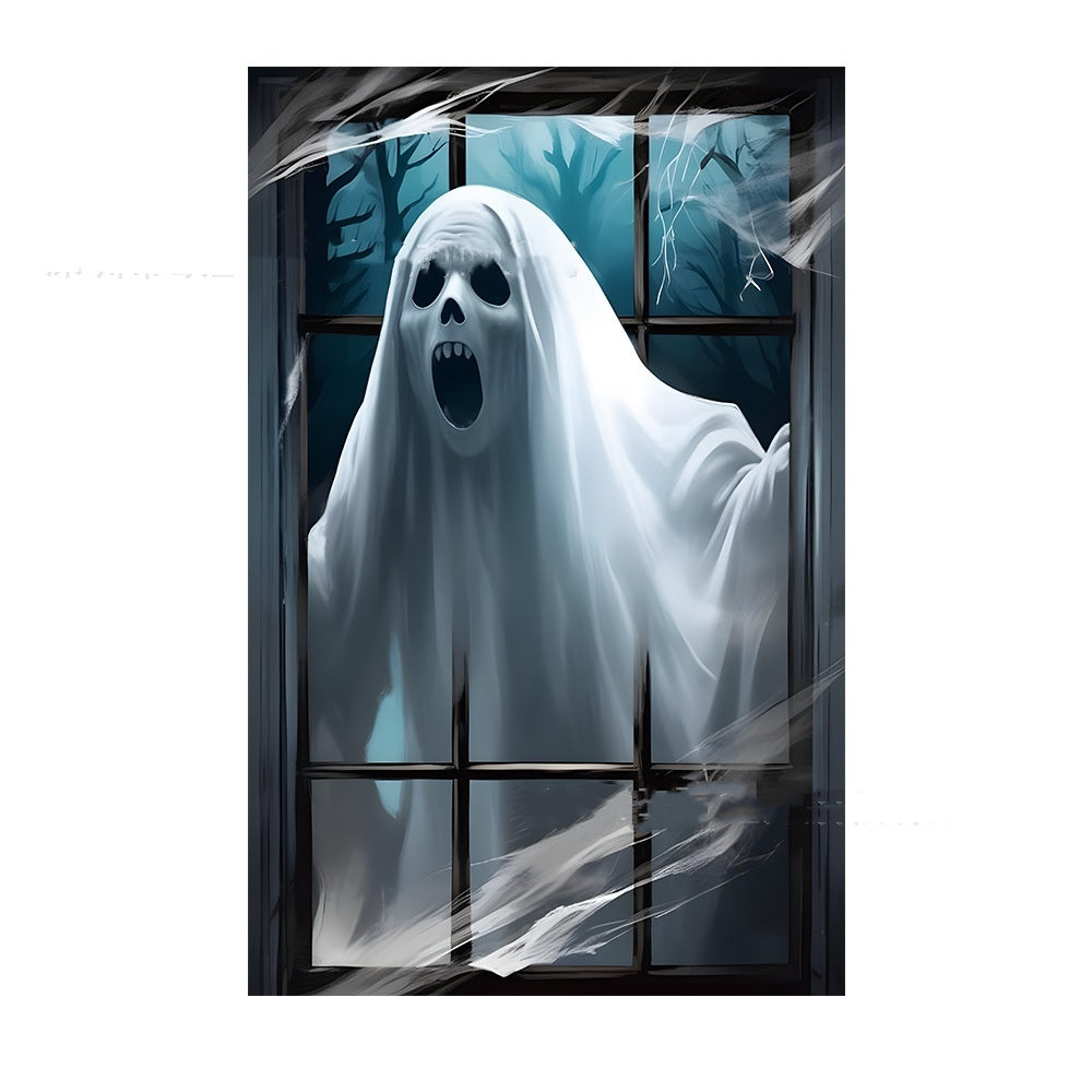 3D Holiday Window Cover Witch- Halloween Window Cover