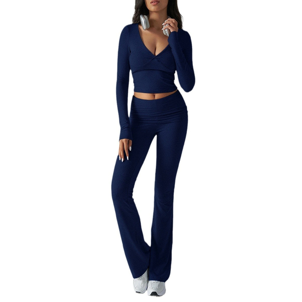 Women's Casual Sports Slim-fitting / Long-sleeved Trousers /Two-piece Suit